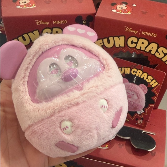 Disney Miniso Fun Crash -  Pink Mickey Plush keychain. Confirmed “ Heart Mickey” - Picture 3 of 5
